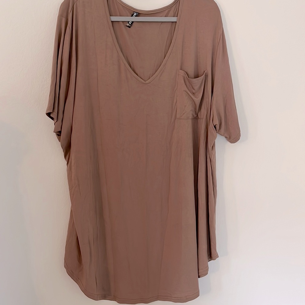 #342 Taupe Pocket Tee or sleep shirt